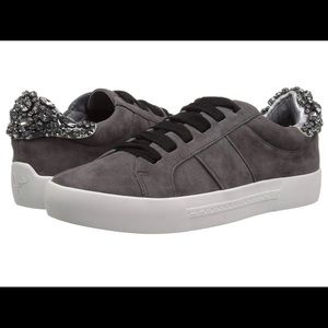 Joie Darena Suede Grey Crystal Sneakers
